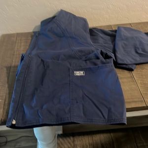 Navy blue scrub jacket size 2xl